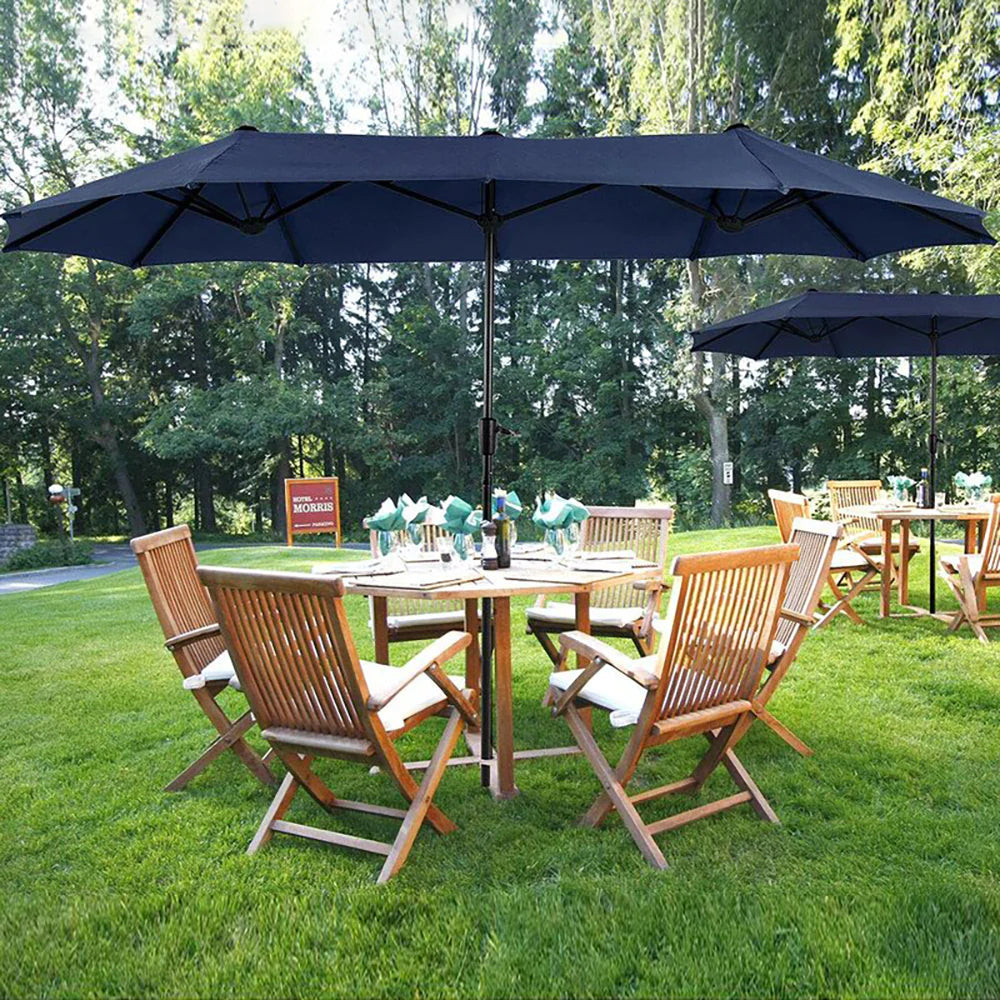 PHI VILLA 4m Large Double-Sided Outdoor Patio Umbrella