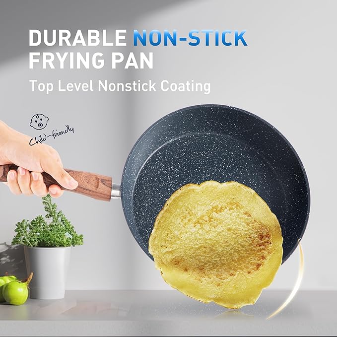 Kitchen Academy 12 Pieces Granite-Coating Nonstick Induction Cookware Set