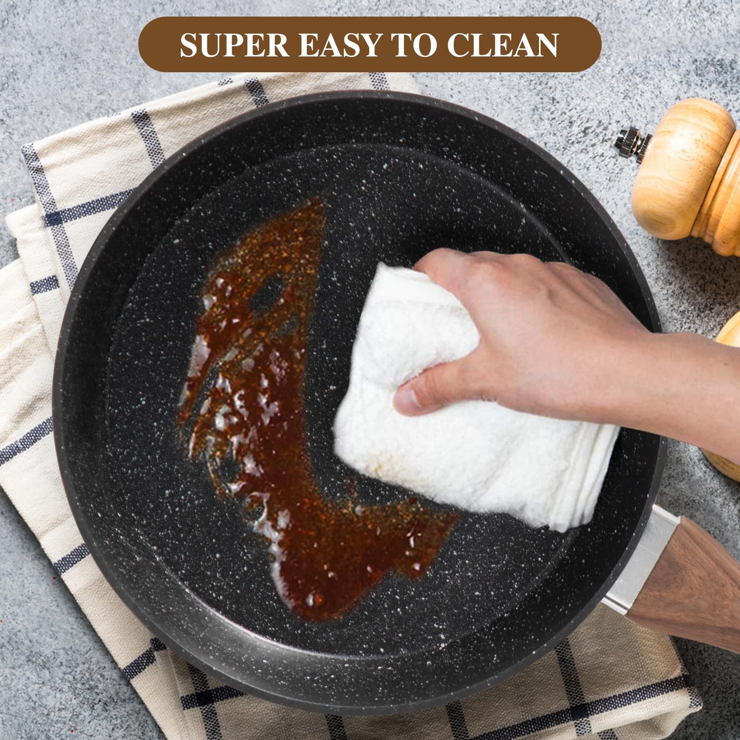 Ultimate 30 Pieces Granite-Coating Nonstick Induction Cookware Set for Easy Dinner Ideas
