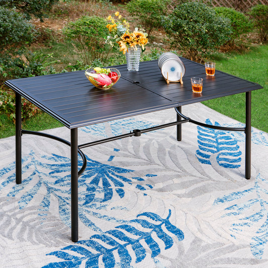 Phi Villa 67" x 38" Steel Rectangle Table