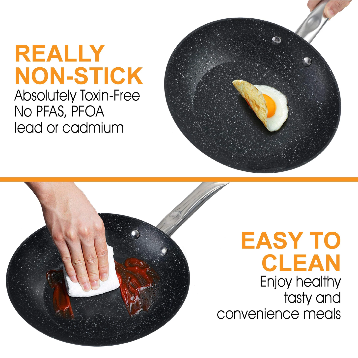 Kitchen Academy Black 12 Piece Nonstick Cookware Set