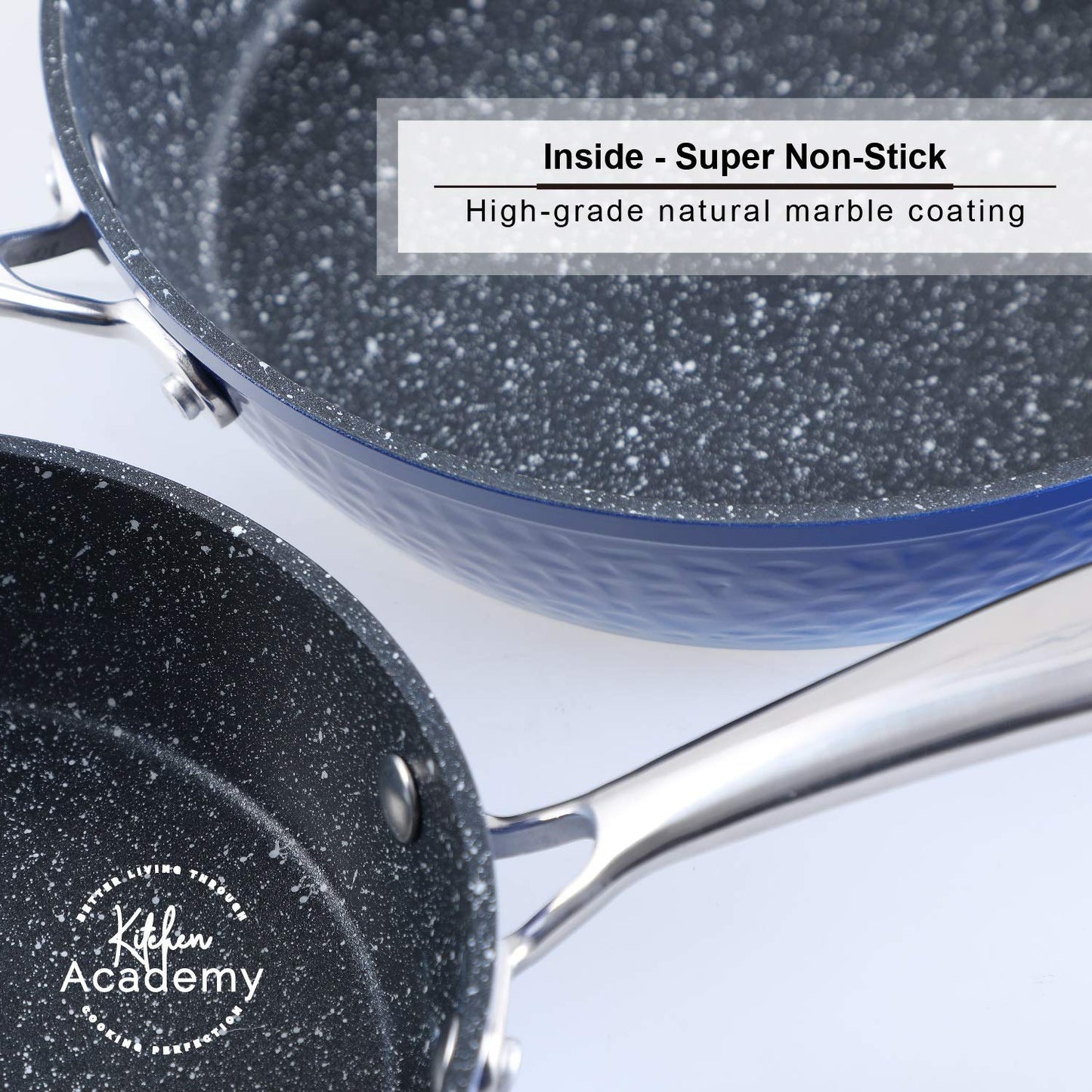 Kitchen Academy Black 12 Piece Nonstick Cookware Set