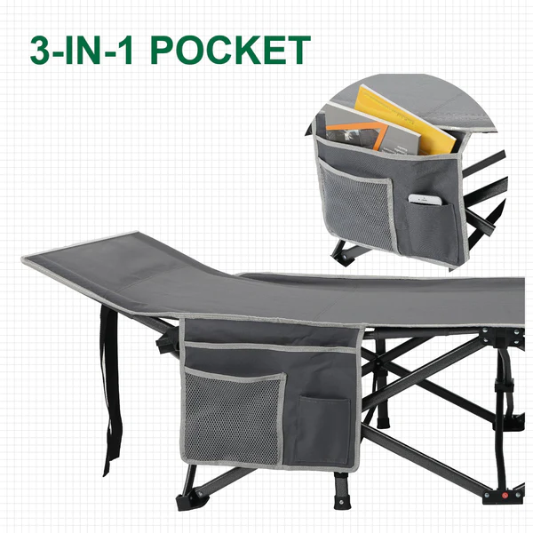 ALPHA CAMP Oversized Camping Folding Bed Portable Cots With Storage Bag