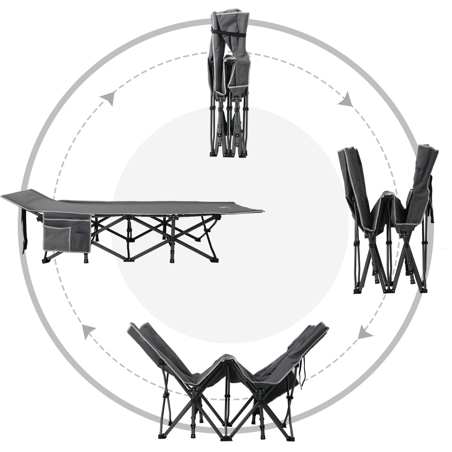 ALPHA CAMP Oversized Camping Folding Bed Portable Cots With Storage Bag