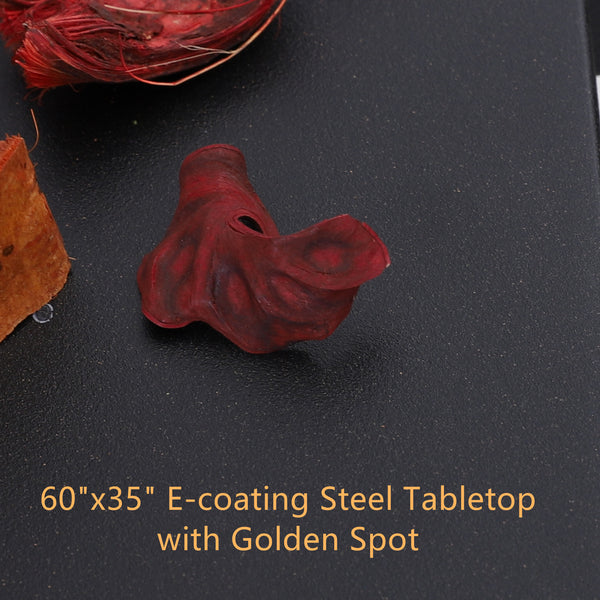 PHI VILLA Panel Steel Rectangle Outdoor Dining Table for 6 Chairs