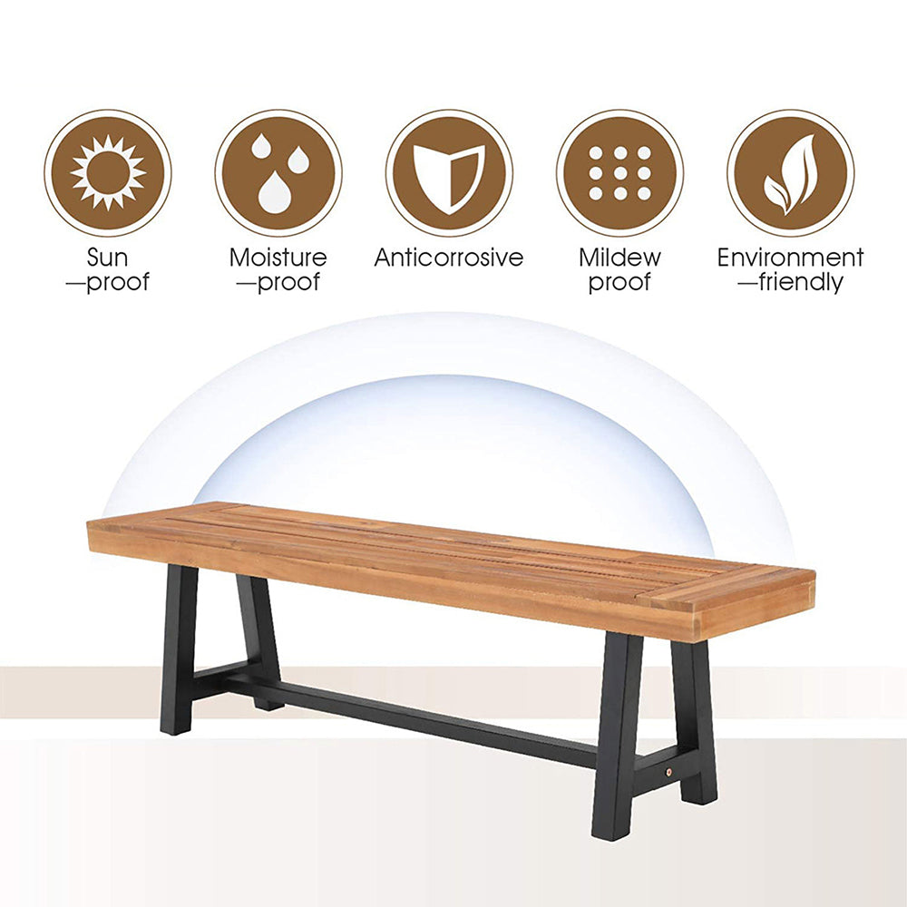 PHI VILLA 3 Seater Acacia Wood Garden Bench