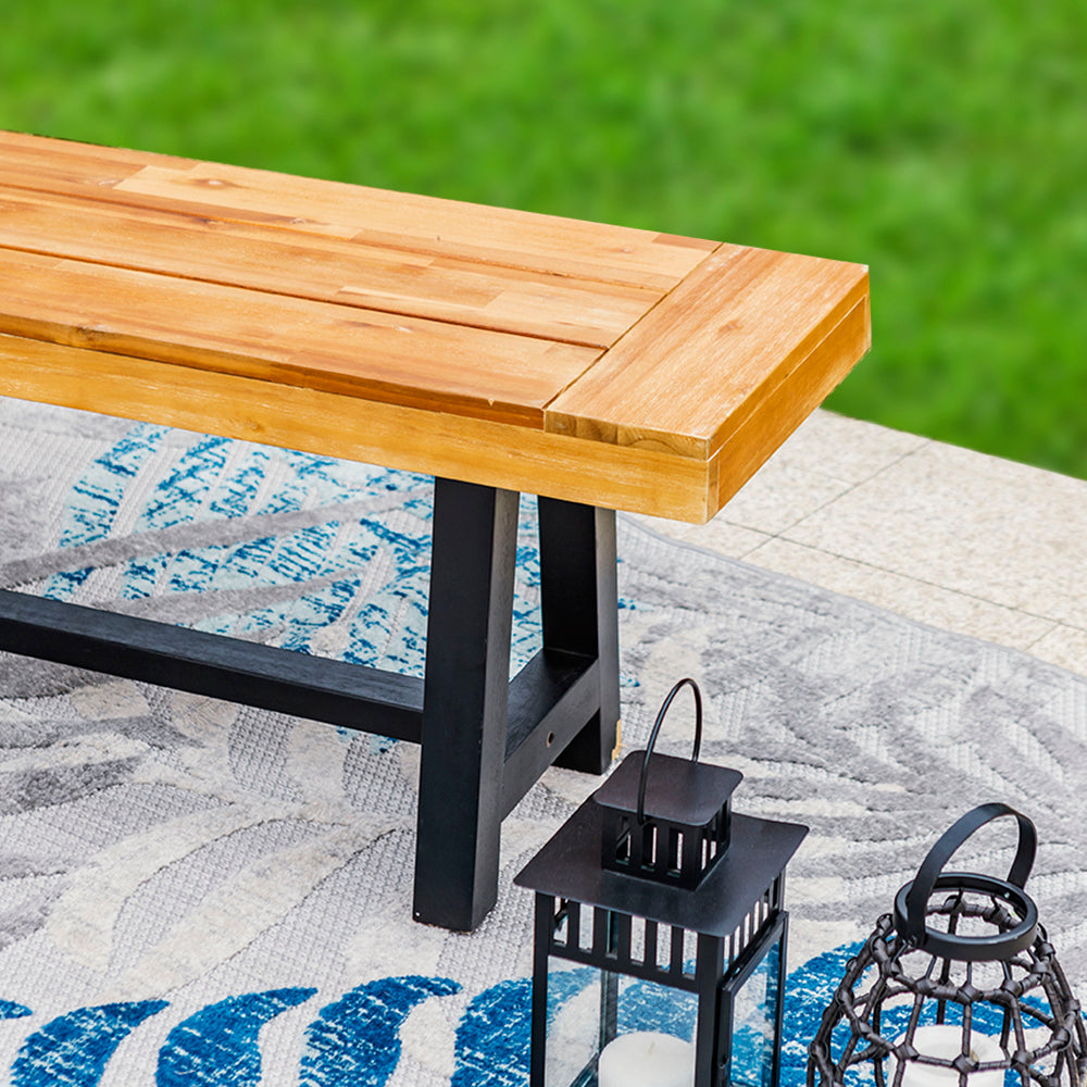 PHI VILLA 3 Seater Acacia Wood Garden Bench