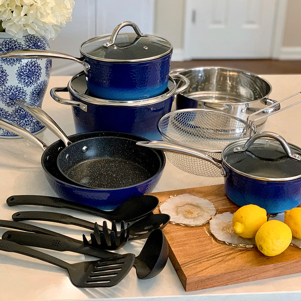 Kitchen Academy Black 12 Piece Nonstick Cookware Set