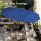 PHI VILLA 4.6m Double-Sided Extra Large Patio Twin Umbrella (Base Included)