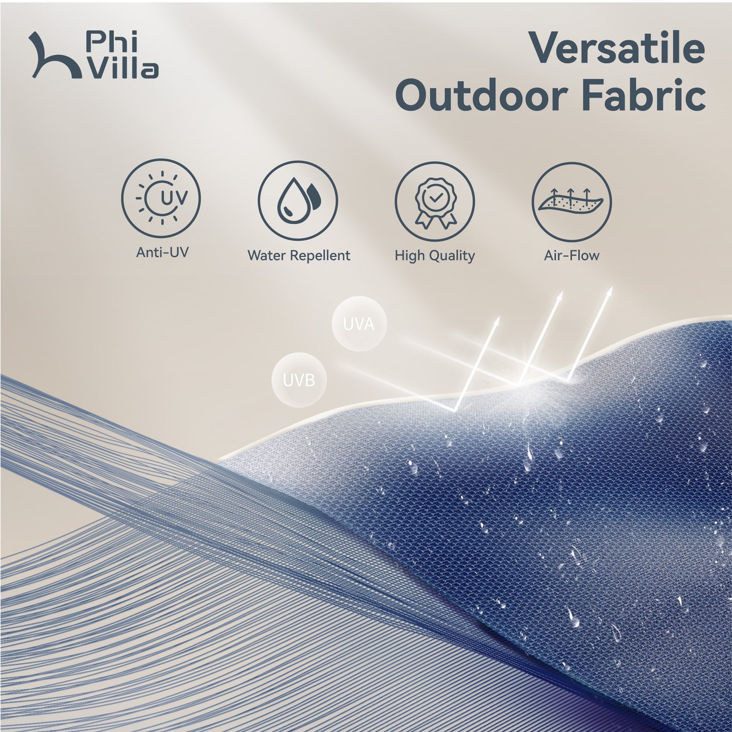 PHI VILLA 4.6m Double-Sided Extra Large Patio Twin Umbrella (Base Included)