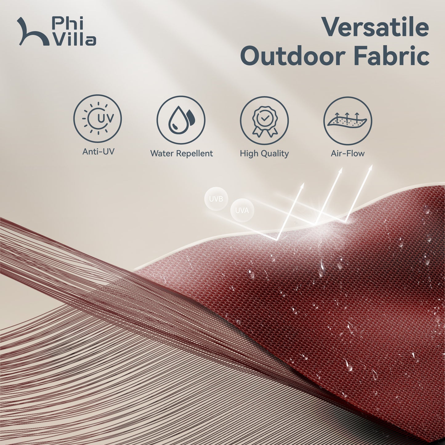 PHI VILLA 4.6m Double-Sided Extra Large Patio Twin Umbrella (Base Included)