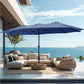PHI VILLA 4.6m Double-Sided Extra Large Patio Twin Umbrella (Base Included)