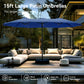 PHI VILLA 4.6m Double-Sided Extra Large Patio Twin Umbrella (Base Included)