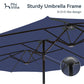 PHI VILLA 4.6m Double-Sided Extra Large Patio Twin Umbrella (Base Included)