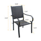 PHI VILLA 3-Piece Garden Bistro Set Rattan Dining Chairs & Small Square Side Table