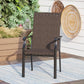 Rattan Dining Chairs Metal Garden Chairs Chairs Set of 2