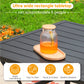 Phi Villa 6-Seat Outdoor Metal Dining Table with Umbrella Hole