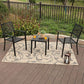 PHI VILLA 3-Piece Garden Bistro Set with Side Table & 2 Stackable Chairs