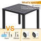PHI VILLA 3-Piece Garden Bistro Set with Side Table & 2 Stackable Chairs