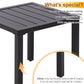 PHI VILLA 3-Piece Garden Bistro Set with Side Table & 2 Stackable Chairs