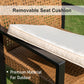 PHI VILLA 4-Piece Contemporary Rattan-wood Patio Conversation Set