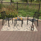 PHI VILLA 3-Piece Garden Bistro Set with Side Table & 2 Stackable Chairs