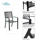 PHI VILLA 3-Piece Garden Bistro Set with Side Table & 2 Stackable Chairs
