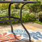 4 Seater Garden Dining Set Square Metal Table And High Back Garden Chair