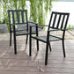 PHI VILLA 3-Piece Garden Bistro Set with Side Table & 2 Stackable Chairs