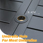 Phi Villa 6-Seat Outdoor Metal Dining Table with Umbrella Hole