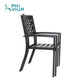 PHI VILLA 3-Piece Garden Bistro Set with Side Table & 2 Stackable Chairs