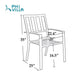 PHI VILLA 3-Piece Garden Bistro Set with Side Table & 2 Stackable Chairs