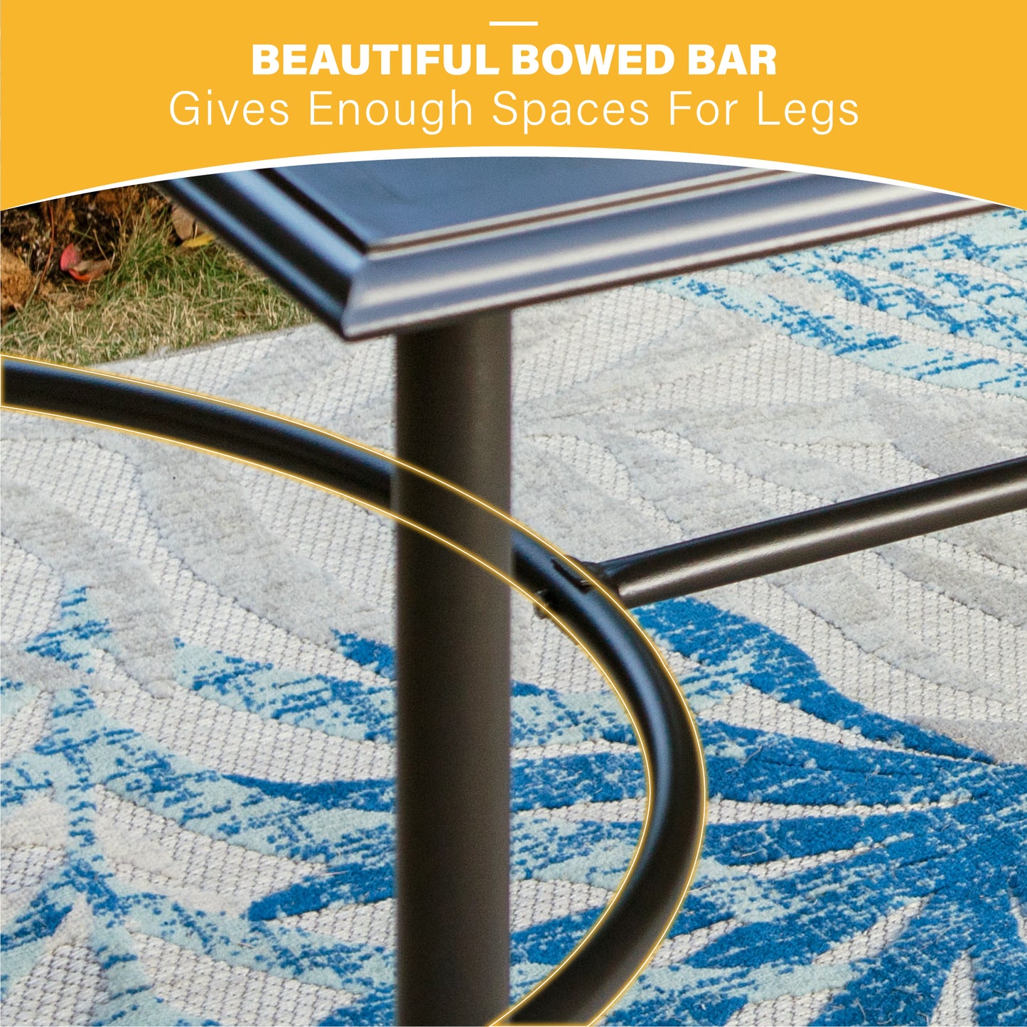 Phi Villa 67" x 38" Steel Rectangle Table