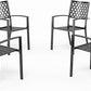 Metal Stackable Garden Chairs Set of 2/4