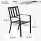 Metal Stackable Garden Chairs Set of 2/4
