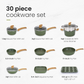 Ultimate 30 Pieces Granite-Coating Nonstick Induction Cookware Set for Easy Dinner Ideas