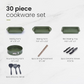 Ultimate 30 Pieces Granite-Coating Nonstick Induction Cookware Set for Easy Dinner Ideas