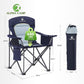 ALPHA CAMP Oversized Camp Folding Chairs Padded Camping Chair With Cup Holder