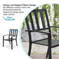 PHI VILLA 3-Piece Garden Bistro Set with Side Table & 2 Stackable Chairs