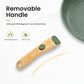 Kitchen Academy Granite-Coating 8 Pieces Nonstick Pots and Pans Set with Removable Handle