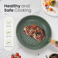 Kitchen Academy Granite-Coating 8 Pieces Nonstick Pots and Pans Set with Removable Handle