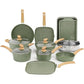 Induction Nonstick Granite-Coating 17 Piece Cookware Set,Kitchen Academy