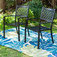 Garden Dining Set 6 Seater Metal Outdoor Dining Table And Stackable Chairs