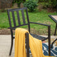 PHI VILLA Outdoor Dining Sets 4 Seater Metal Garden Table and Chairs Set