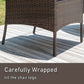 Rattan Dining Chairs Outdoor Cushioned Garden Chairs Set of 2