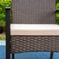 Rattan Dining Set 4 Seater Wood Like Table And Rattan Chairs