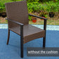 Rattan Dining Set 4 Seater Wood Like Table And Rattan Chairs