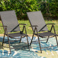 Reclining Garden Chairs Outdoor Folding Chairs Set of 2 Success