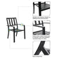Metal Stackable Garden Chairs Set of 2/4