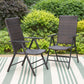 Reclining Rattan Garden Chairs Folding Chairs For Outdoors Set of 2